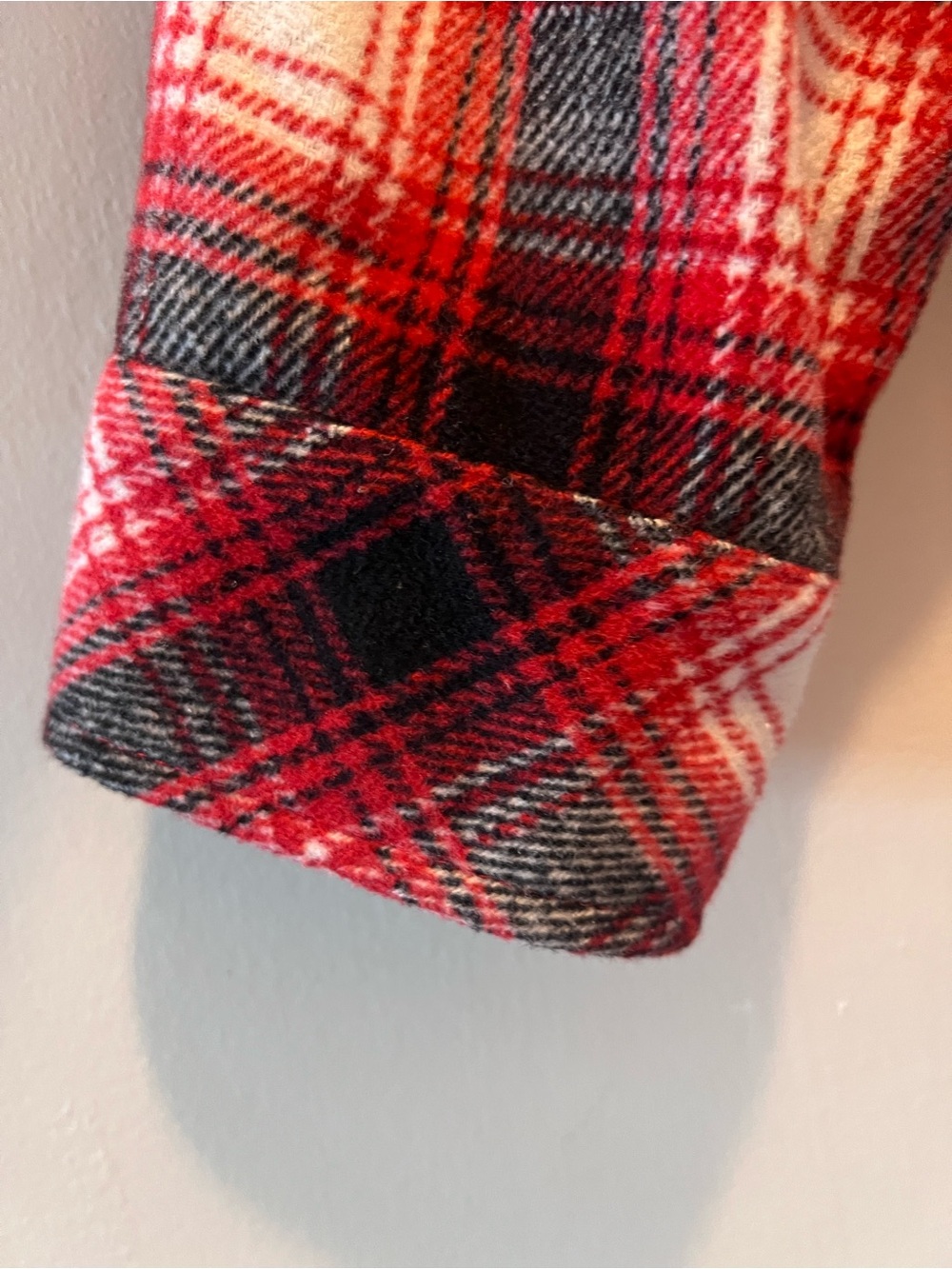 LAMARQUE Plaid Shacket Overshirt Red Black Flannel Jacket M - Picture 4 of 10